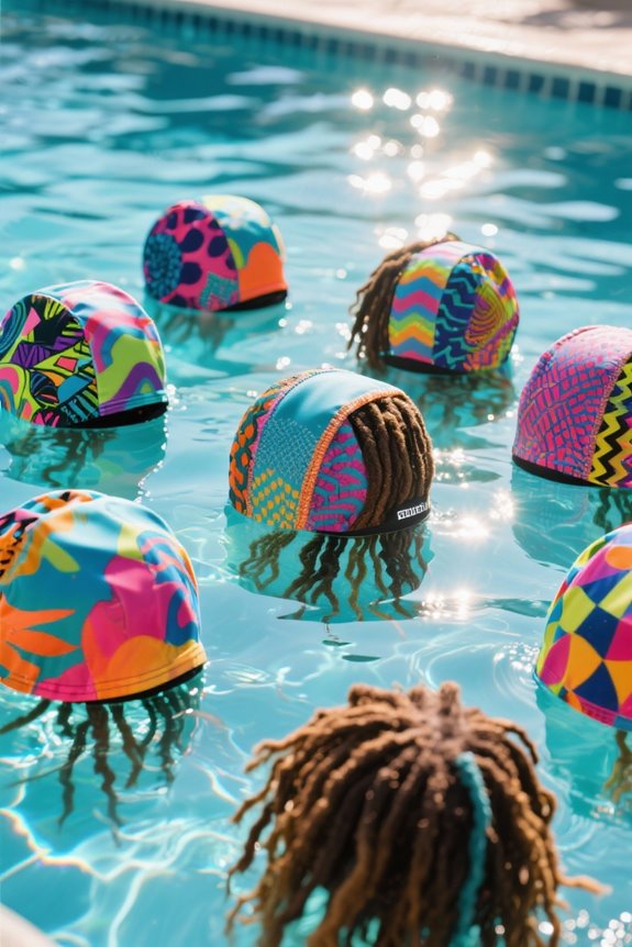stylish swim caps dreadlocks