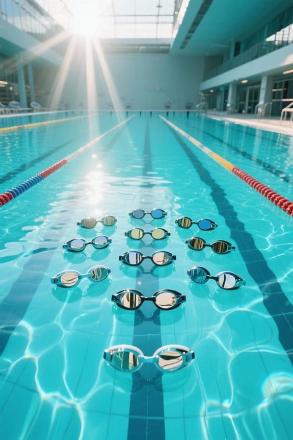 top mirrored swim goggles